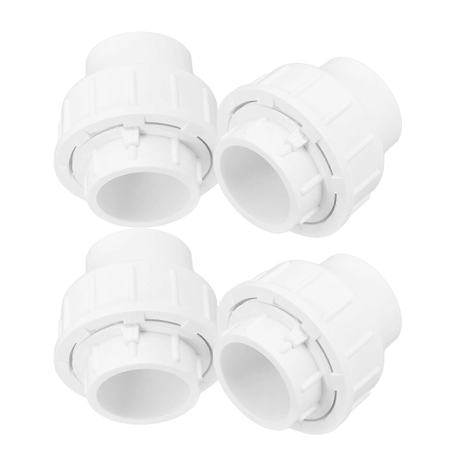 Pipe Connectors Adapter White Sch40 For Indoor Use And Outdoor Use High Impact Resistance 4Pcs