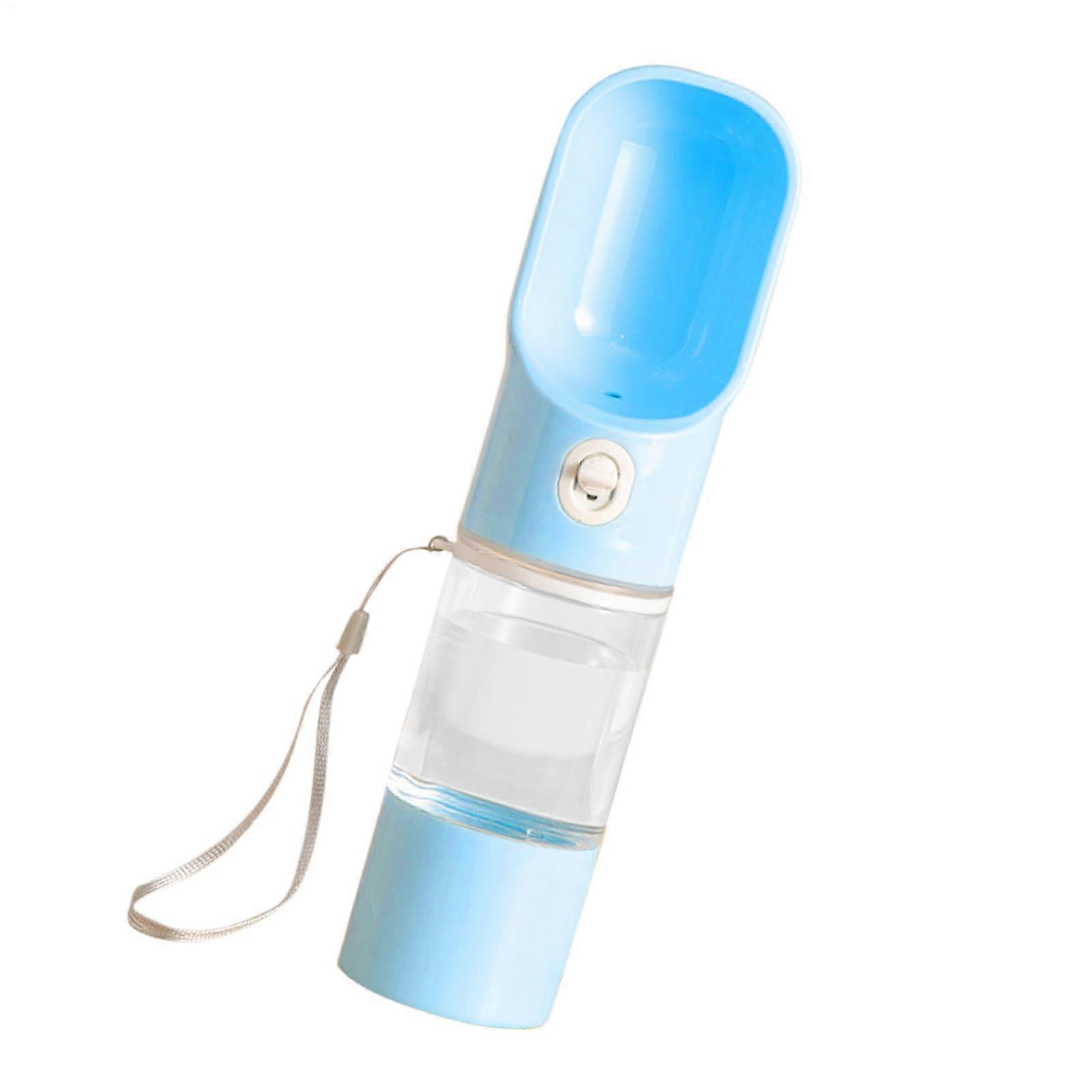 250 ml Portable Pet Water Bottle, 2-in-1 Leakproof Dog Drinking Fountain with Food Container, Food-Grade ABS, Ideal for Walks
