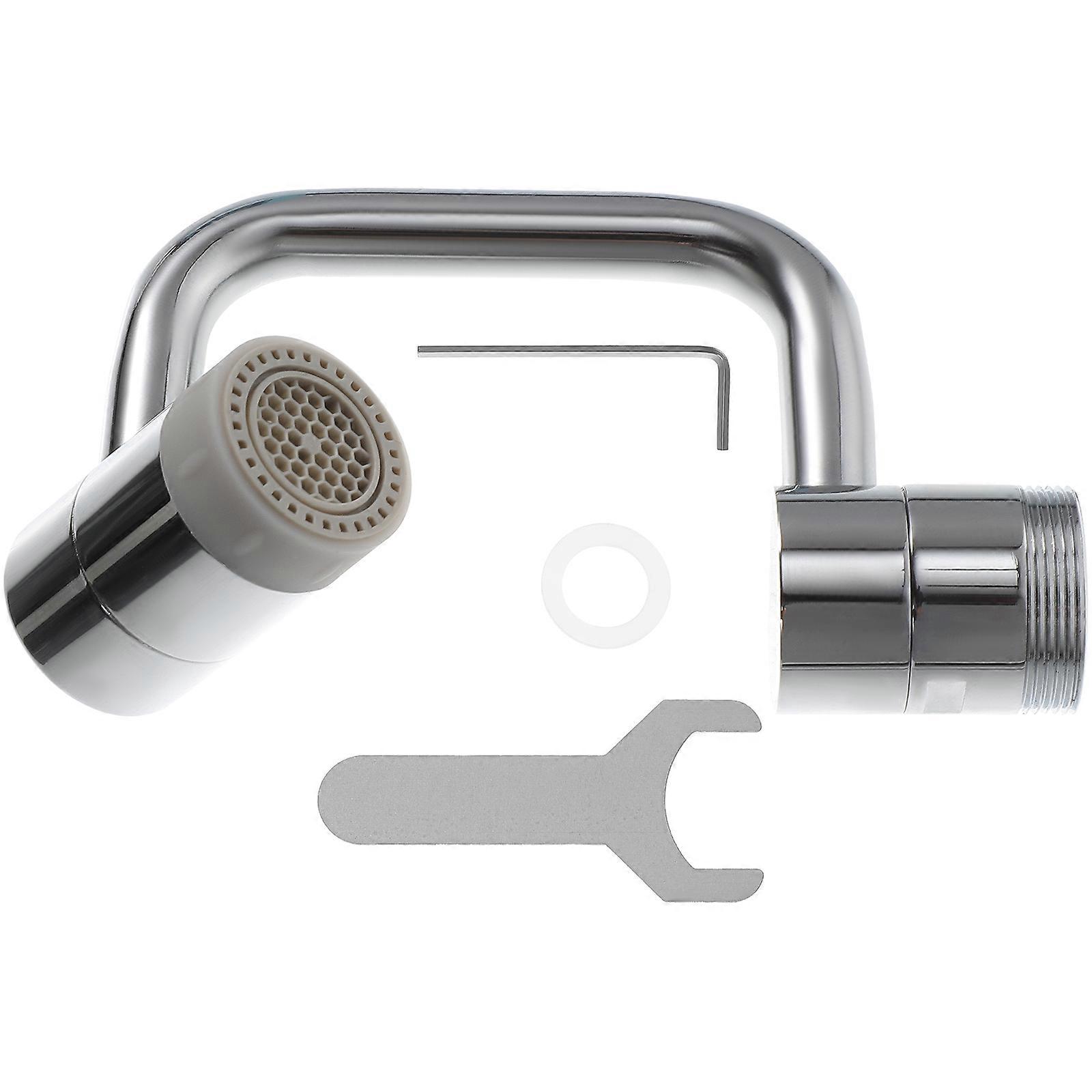 Rotatable Faucet Extender 1080 Degree Swivel Aerator For Cooking And Cleaning 1Set Silver Finish