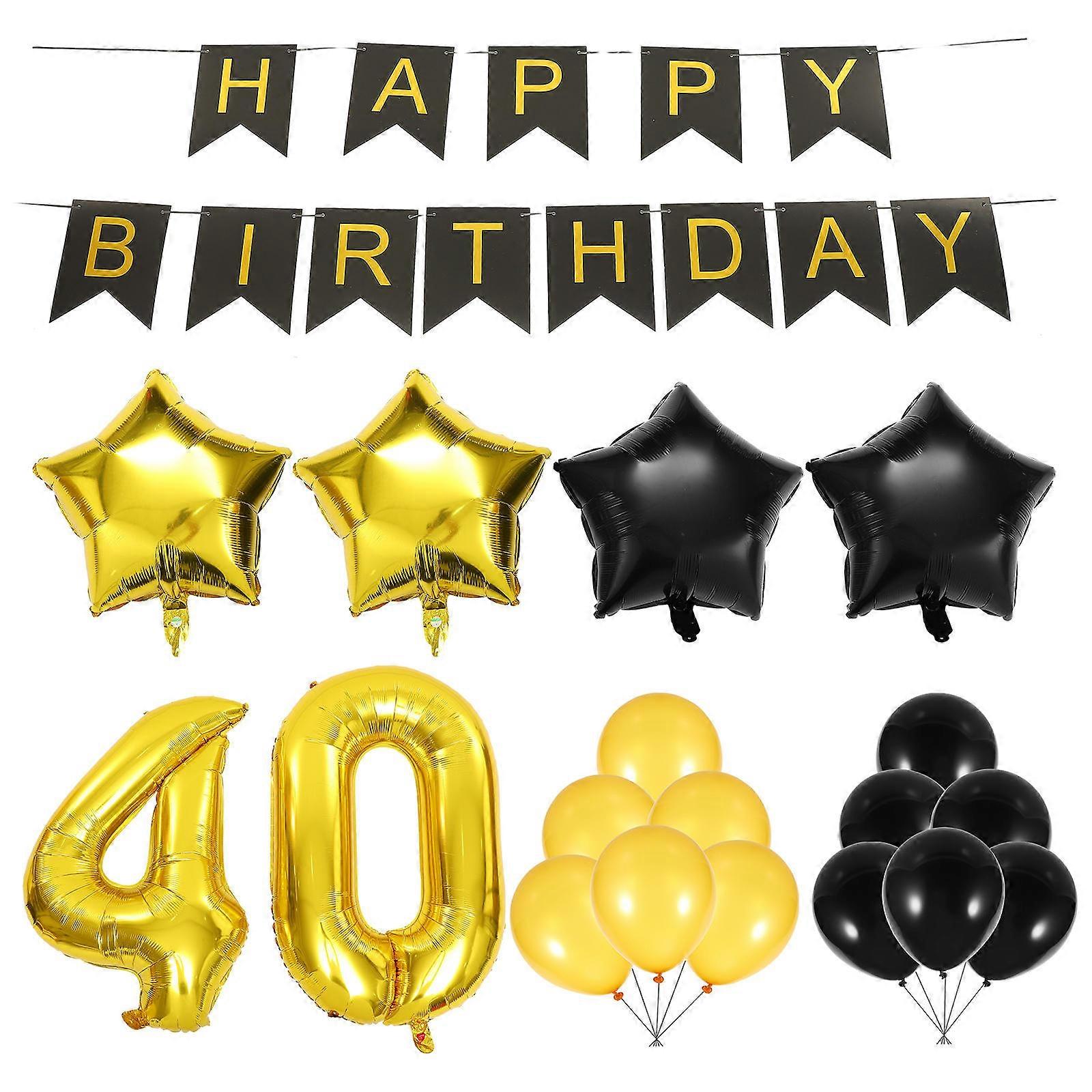 Birthday Themed Balloons Decoration Set For Party Atmosphere Creation Assorted Color 1 Set