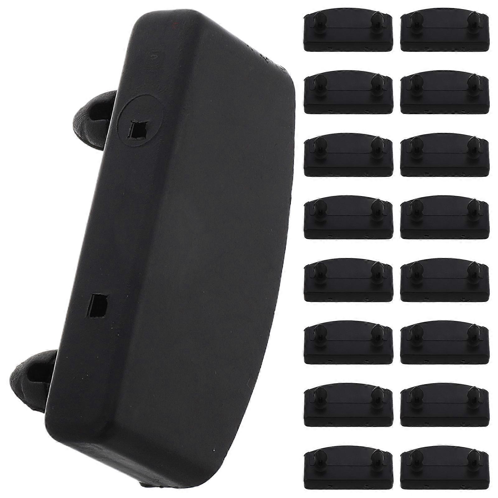 Bed Slat Holders For Home Use And Bed Maintenance Black Rectangular Plastic Support 20Pack