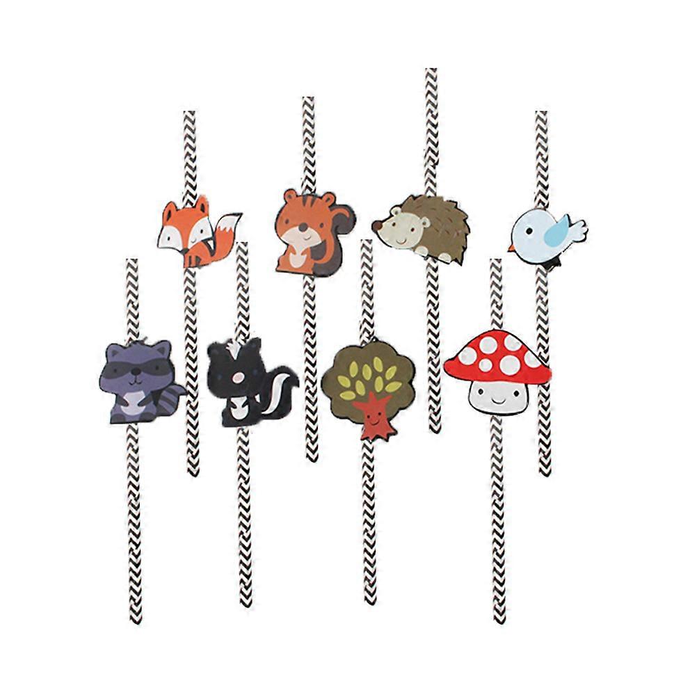 Creative Cartoon Straw For Wedding Event Assorted Theme Party 12Set