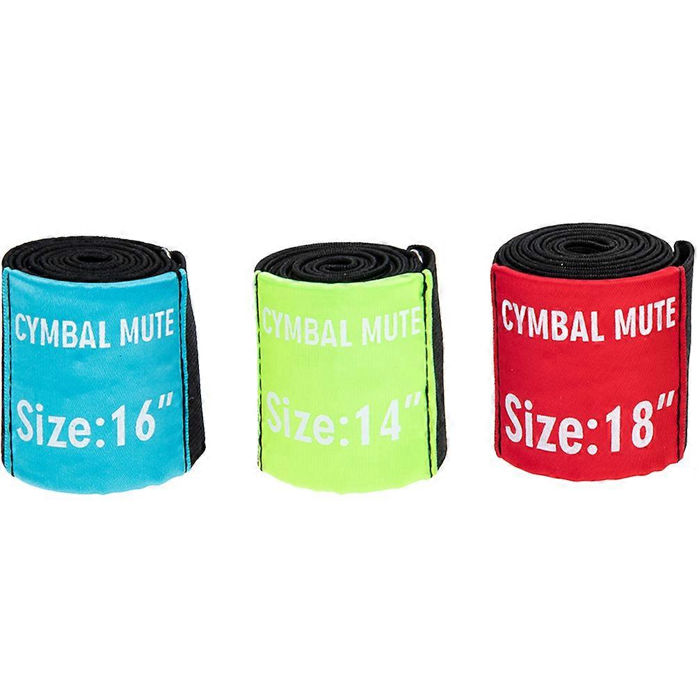 Drum Percussion Mute Belt 3Pcs Polyester Low Volume Mute Pads for Musicians Practice Hearing Protection