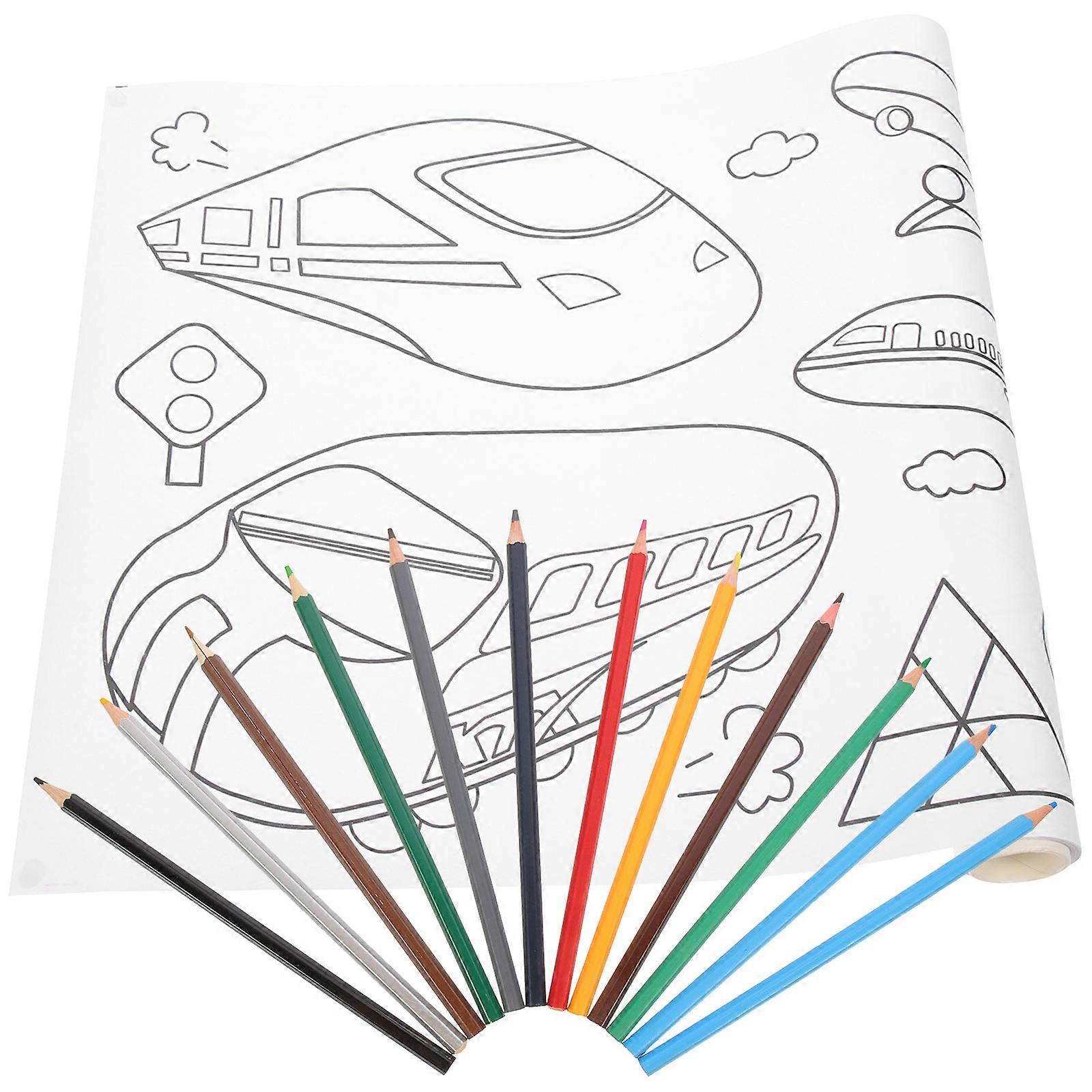 1 Set Coloring Paper Roll for Graffiti Posters, Art Projects, Doodling & Drawing Activities – Premium Smooth Surface for Creative Expression