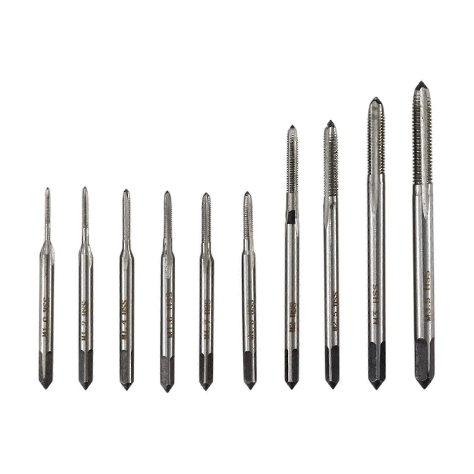 High-Speed Steel Tapping Drill Bit Set, 10-Piece for Threading Applications, Durable and Efficient Repair Tool by Stra