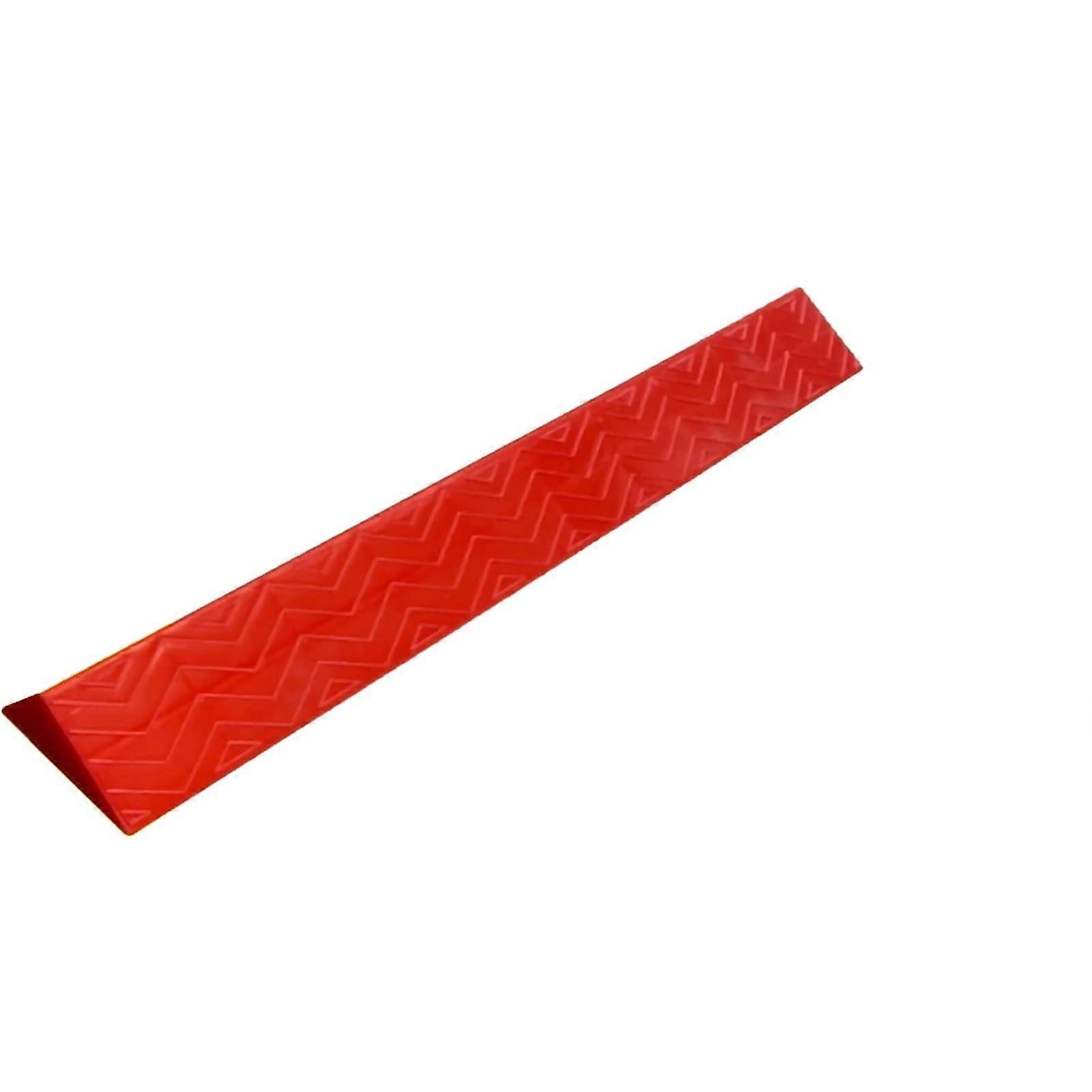 Portable Plastic Indoor Steps, Household Sweeping Robot Climbing Mat (Red, 100x15x7cm)