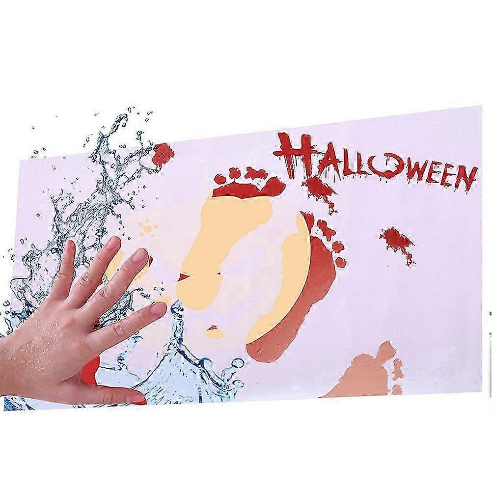 2025 Halloween Bath Mat Color Changing Sheet Turns Red When Wet for Shower Bathroom