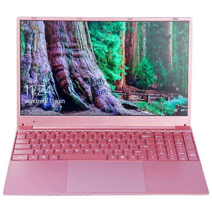 Notebook Ultrabook Windows 11 de 15,6 polegadas, 8GB + 256GB, Intel 2.3GHz, Rosa YONIS