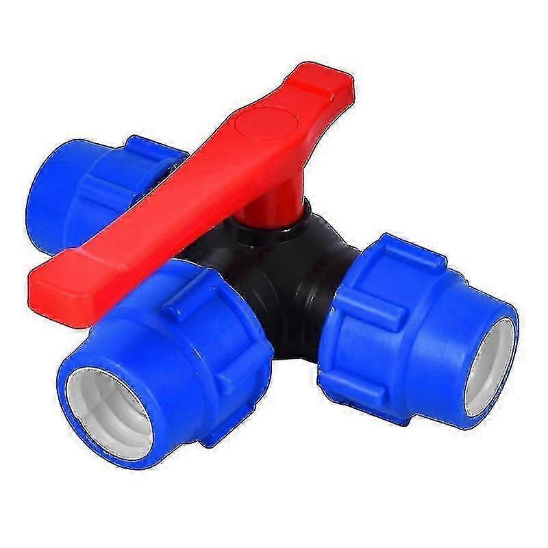 40mm 3-Way Ball Valve with Quick Connect for PVC/PE Hose Tee Connector & Switch