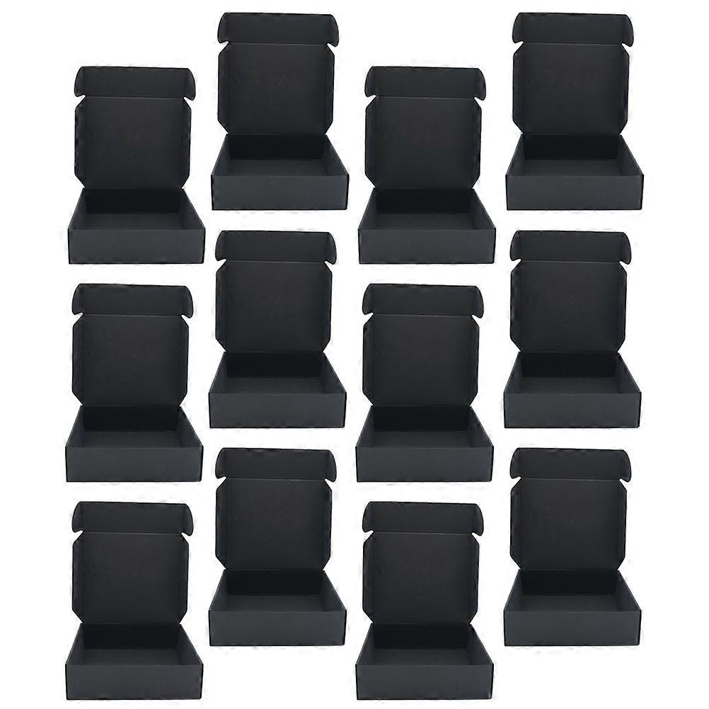 24pcs Black Convenient Packing Boxes Moving Storage Boxes