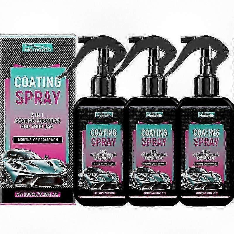 Spray de revêtement protecteur pour voitures, kit d’esthétique automobile avec kit d’entretien automobile Platinum, convient à la plupart des véhicules (paquet de 1/2/3)