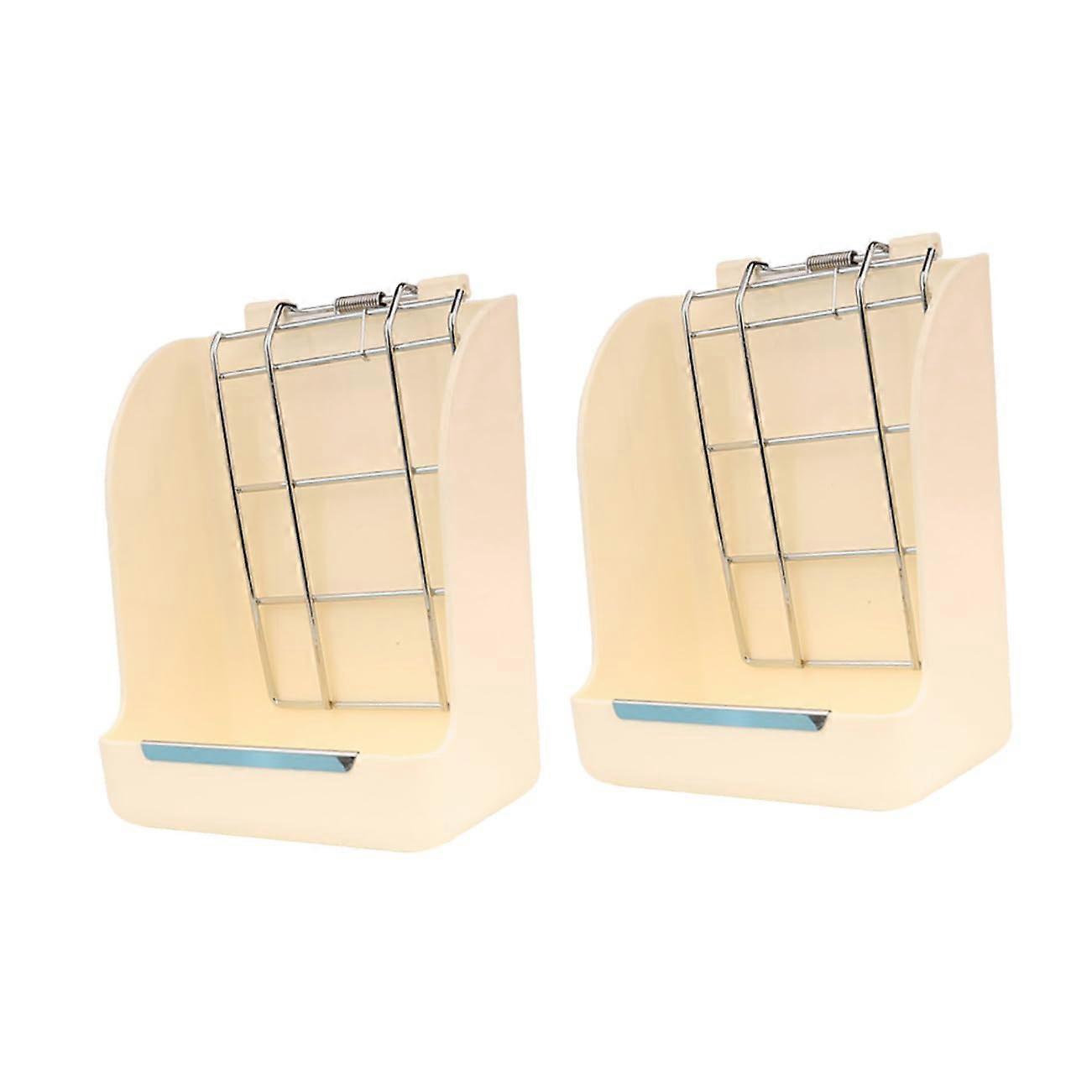 2 Piece Rabbit Grass Frame Feeding Stand for Guinea Pigs and Hamsters, Feeder for Small Pets in Cages