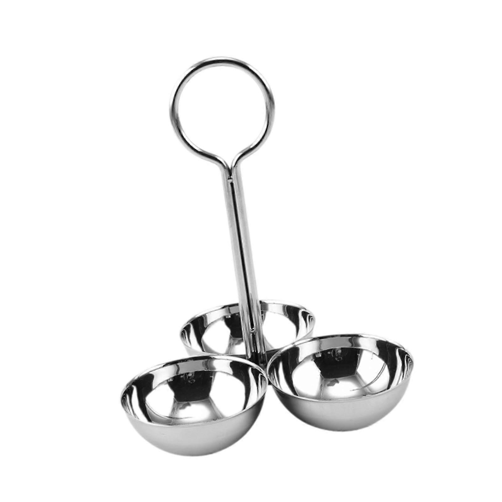 3 x Serving Dish Display Stand for Serving Chips and Dips Divided Serving Tray Snack Stand with Bowls for Side Dishes 3 Bowls