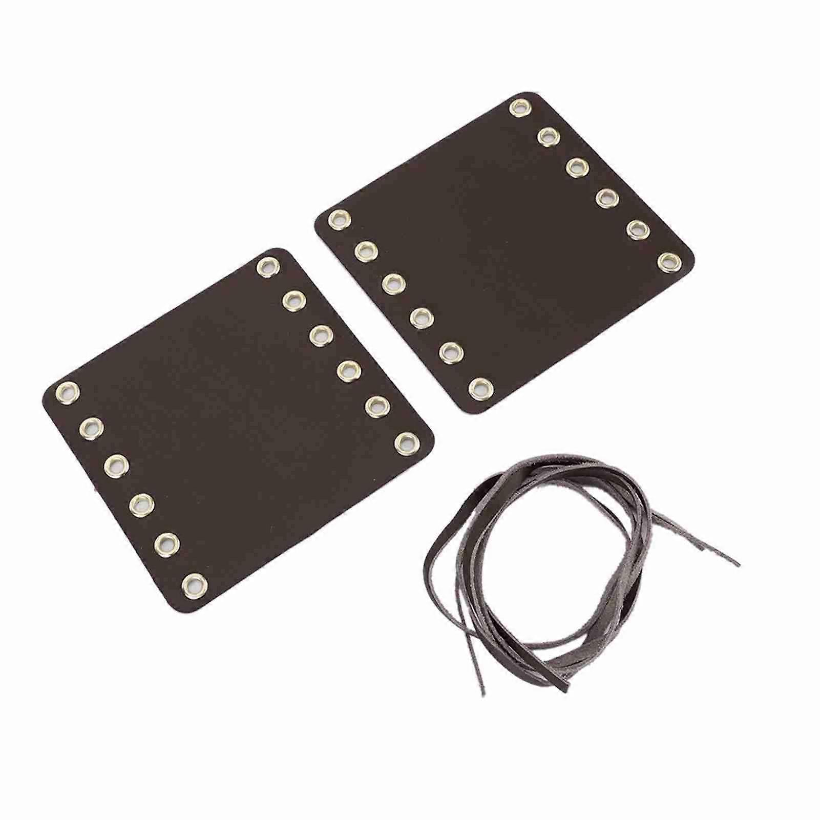 Motorcycle Leather Handlebar Hand Grip Covers Motorcycle Modification Accessories(Brown)