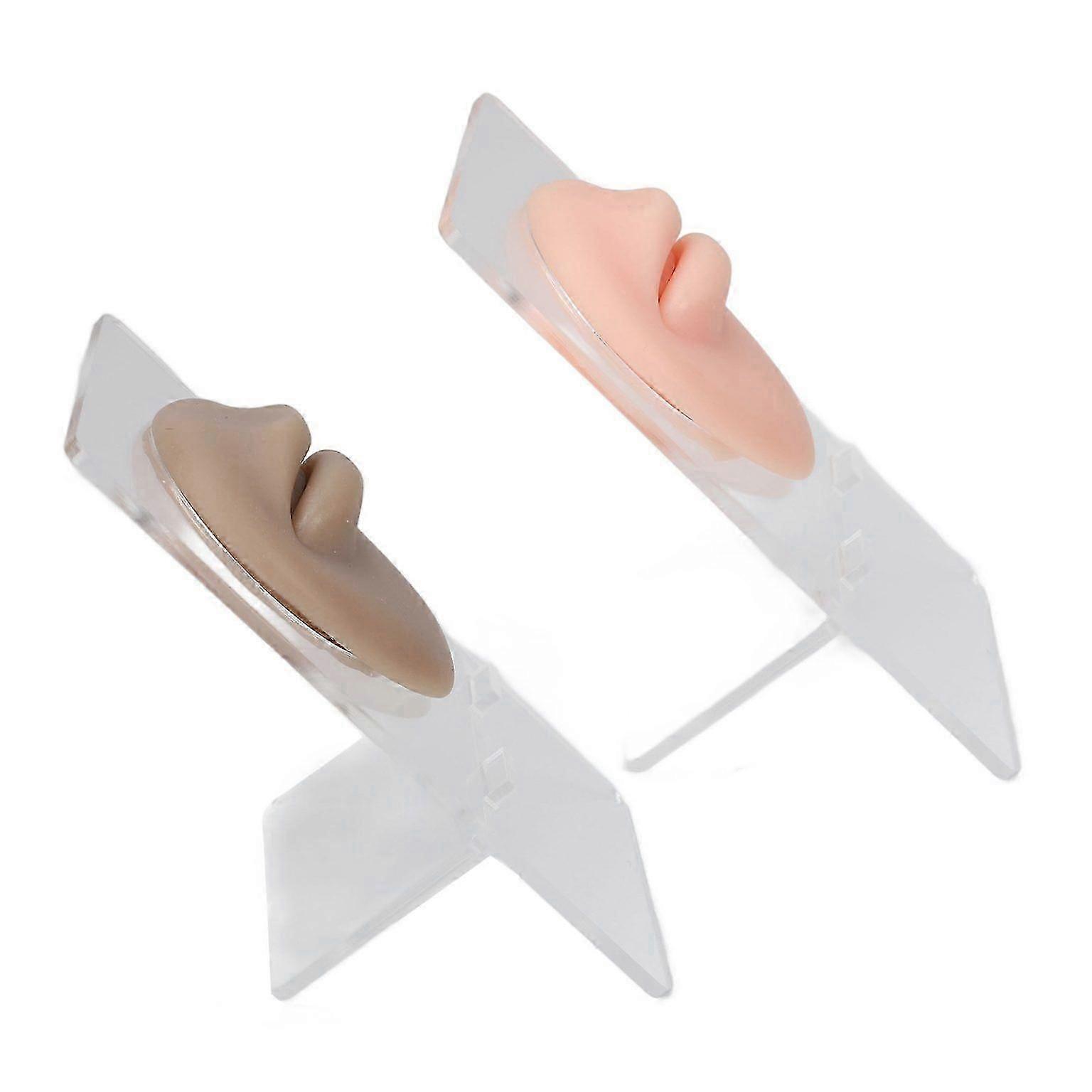 Realistic Silicone Lip Tattoo Practice Model - 2 Pcs Set