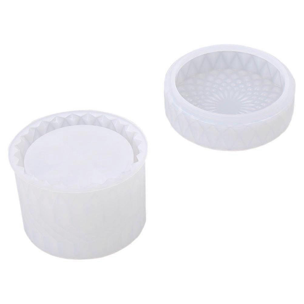 DIY Cake Mold for Making Small Storage Boxes Epoxy Resin Craft Tools in White Silicone 1pc