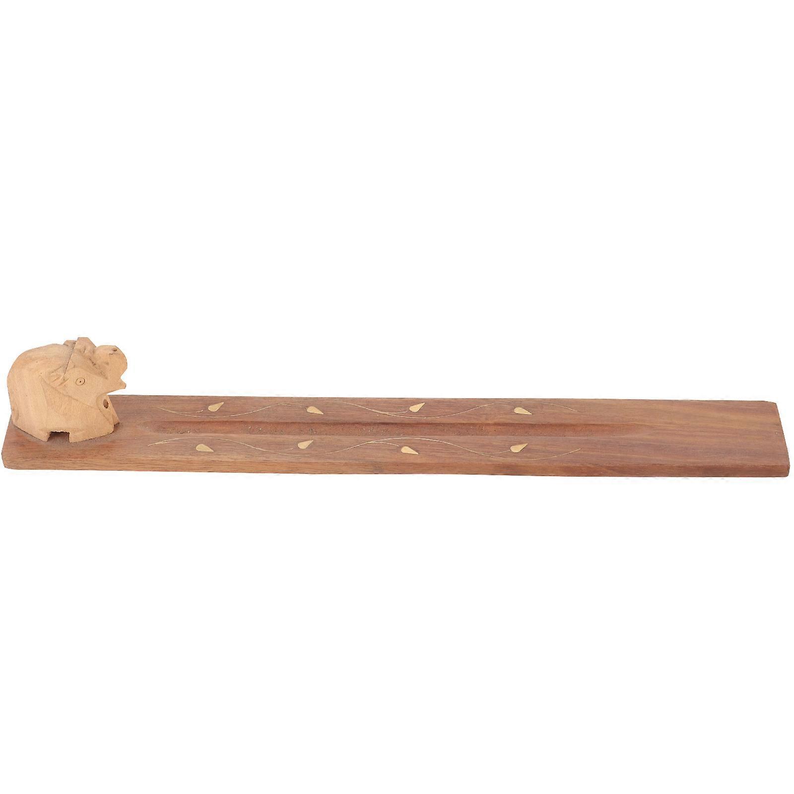 Cute Elephant Statue Incense Holder For Home Decor And Indoor Use In Coffee Color With 1Set