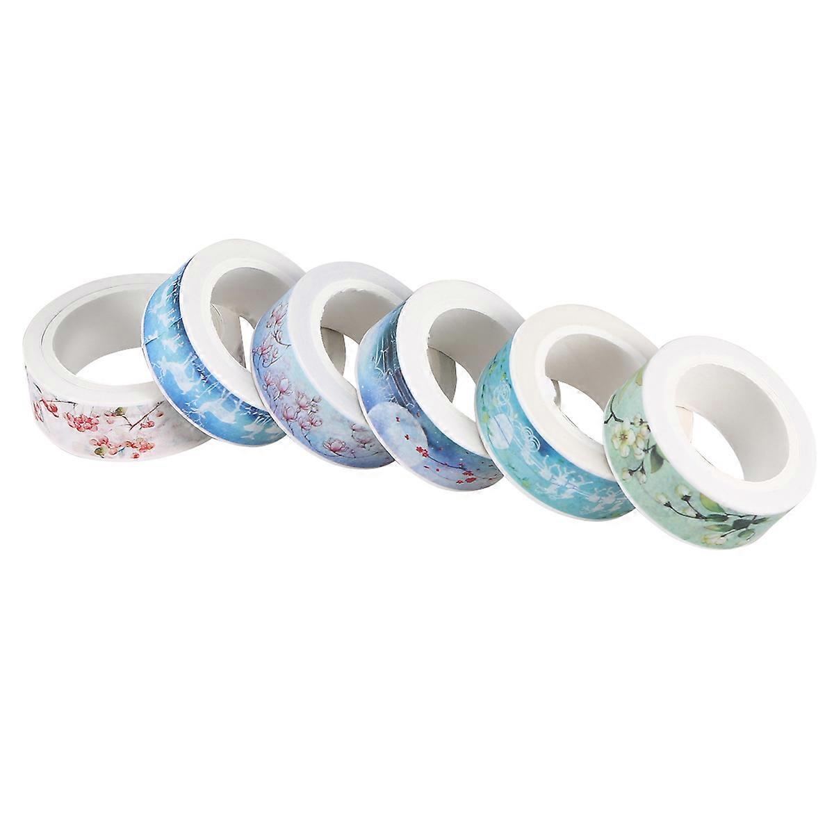 Decorative Washi Tape Set 6 Rolls Kawaii Style Tapes For Wall Art Home Decor Planner Use
