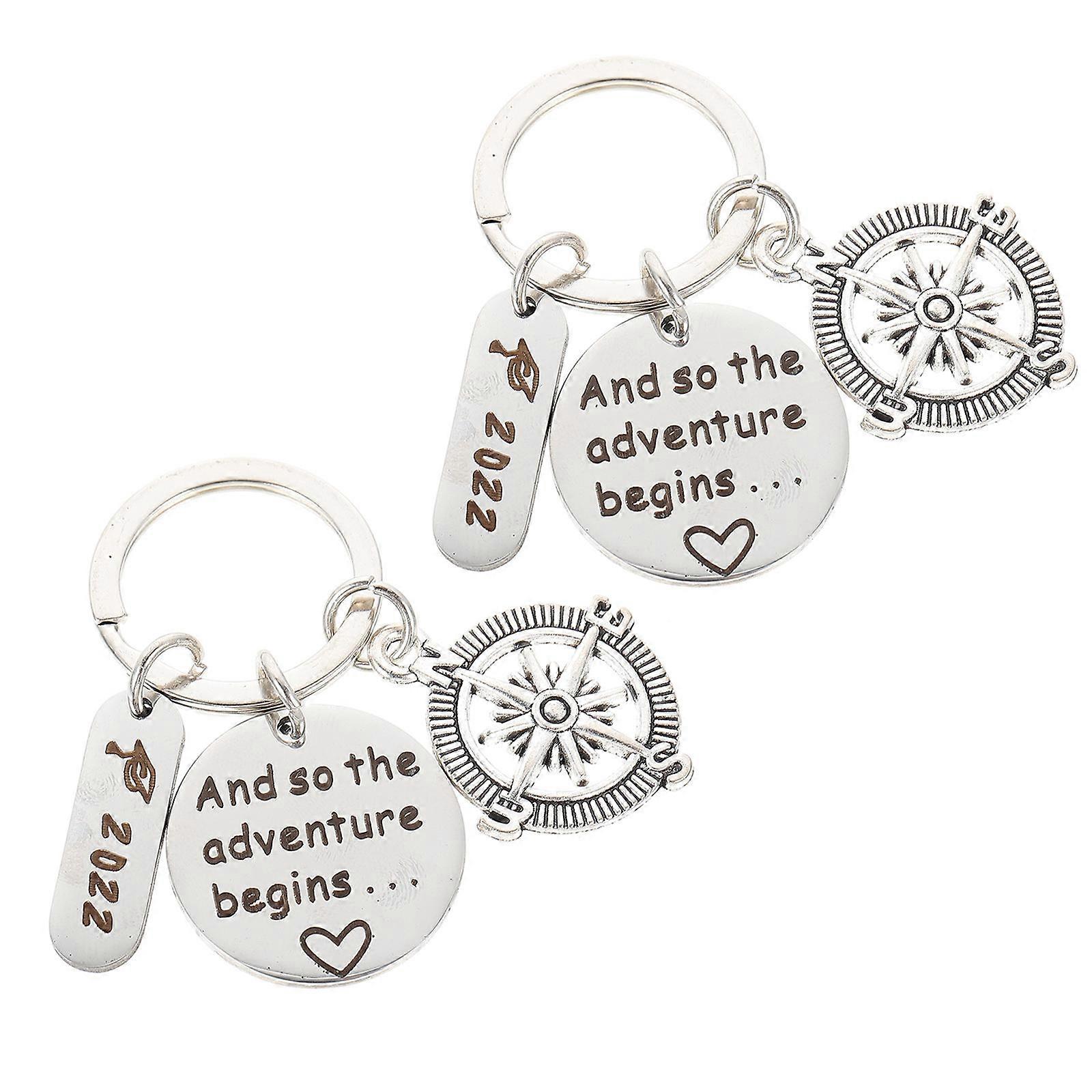 Creative Keychain 2 Pcs Graduation Season Souvenir Cap Shape Keychains For Classmates And Students