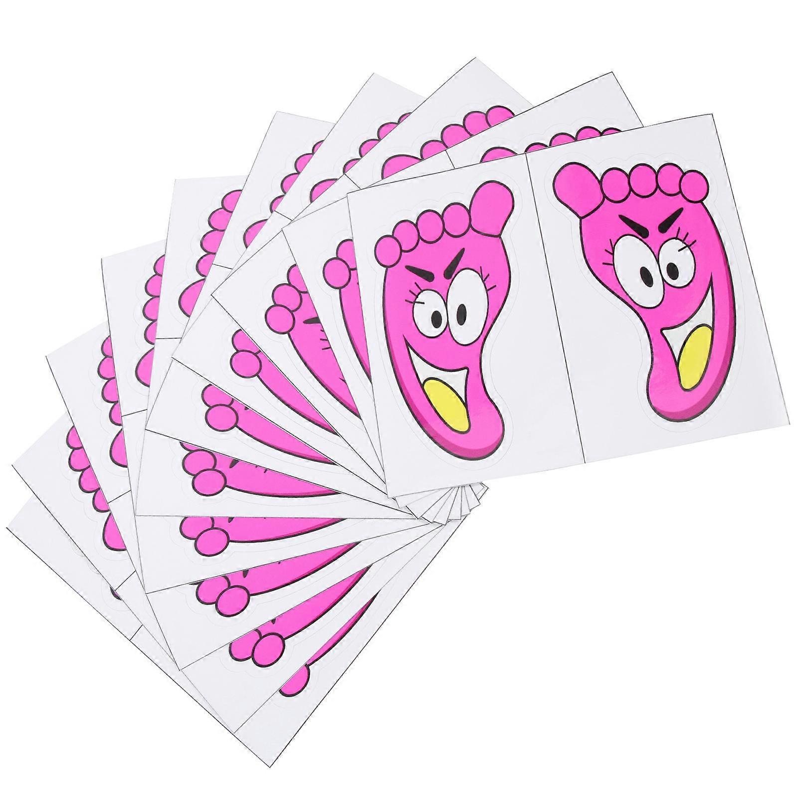 Interesting Style Footprint Floor Decals 10 Pairs Decorative Stickers For Indoor Use In Kindergartens