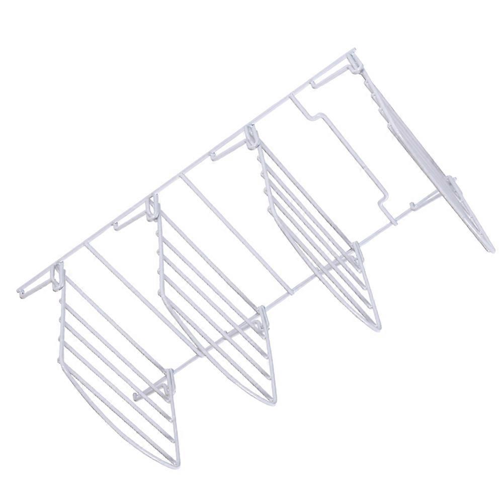 4-Layer Side Dish Plates Rack Kitchenware Holder Folding Kitchen Organization Space-Saving Carbon Steel 1Pcs