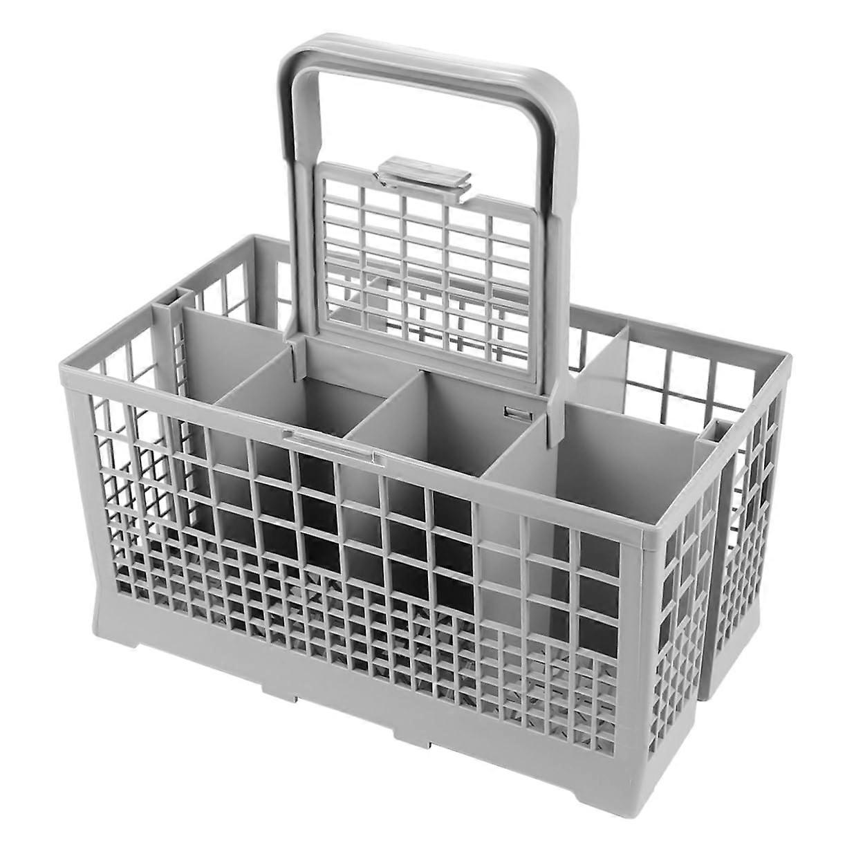 Universal Dishwasher Cutlery Basket with Adjustable Compartments for Organized Silverware - Compatible with Most Dishwashers