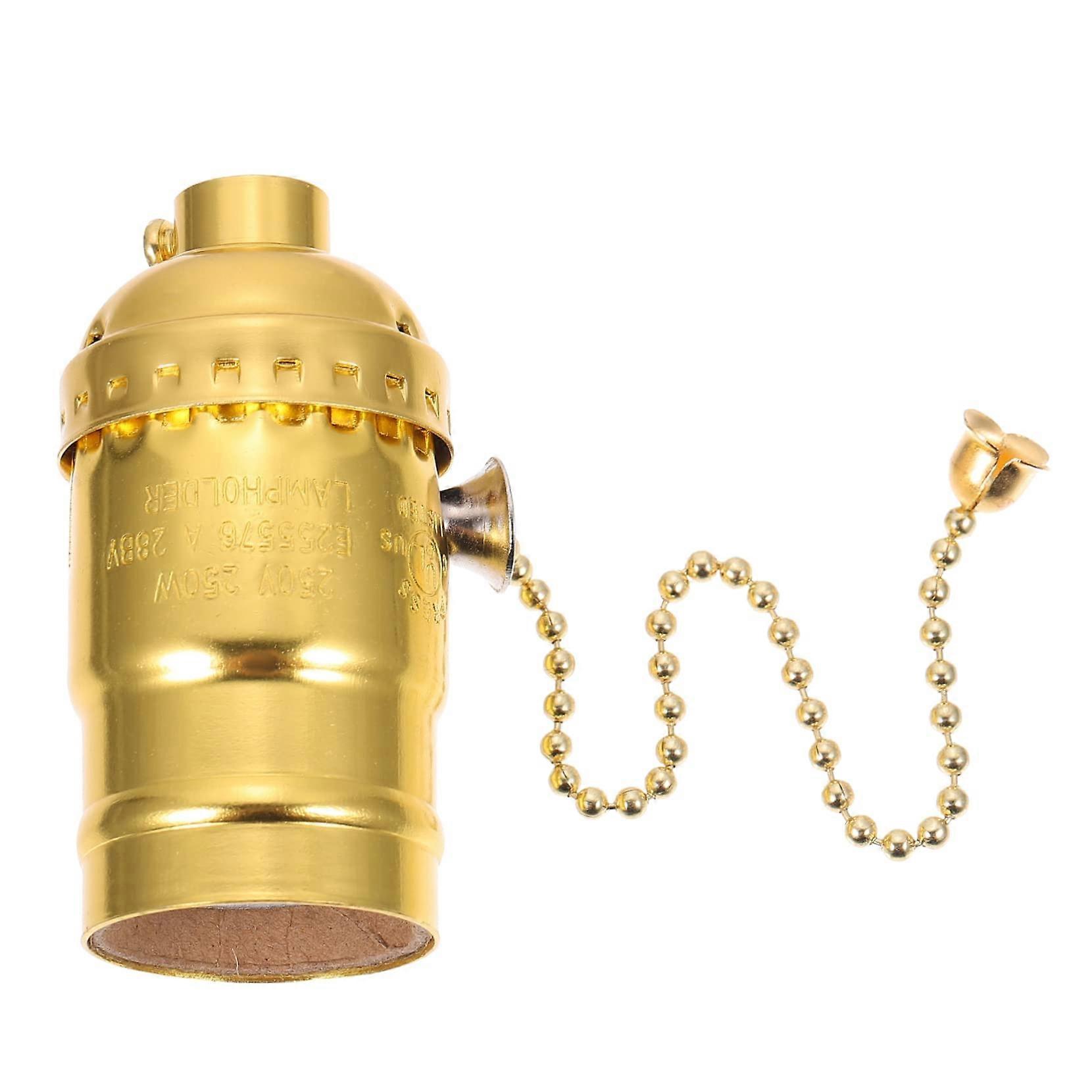 E27 Lamp Socket Retro Style Aluminum Pendant Light with Pull Cord Switch