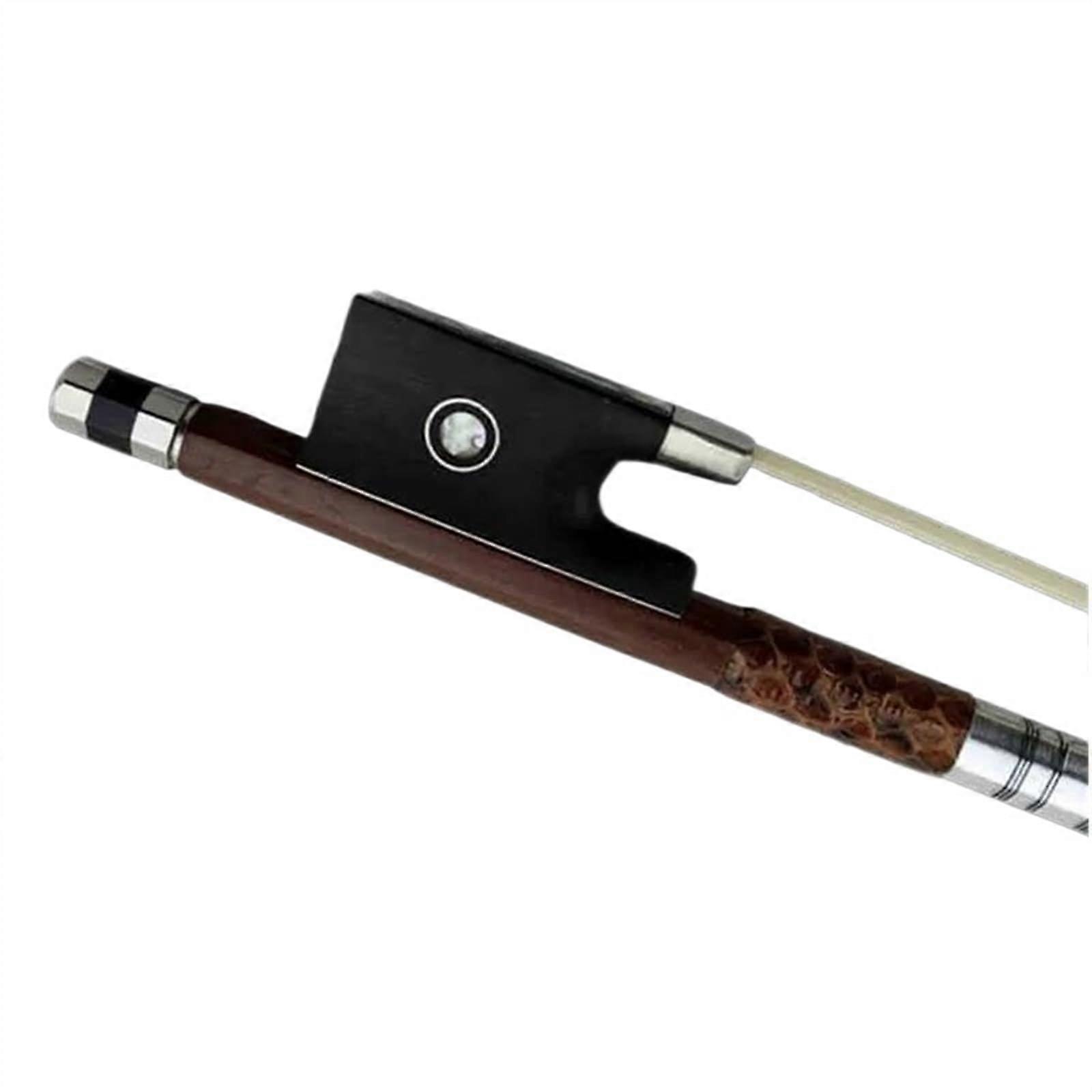 Violin Bow Full Size 1 Piece 1/2-4/4 Size Red Sandalwood Natural Horsehair Violin Accessory Bow Color 1/4