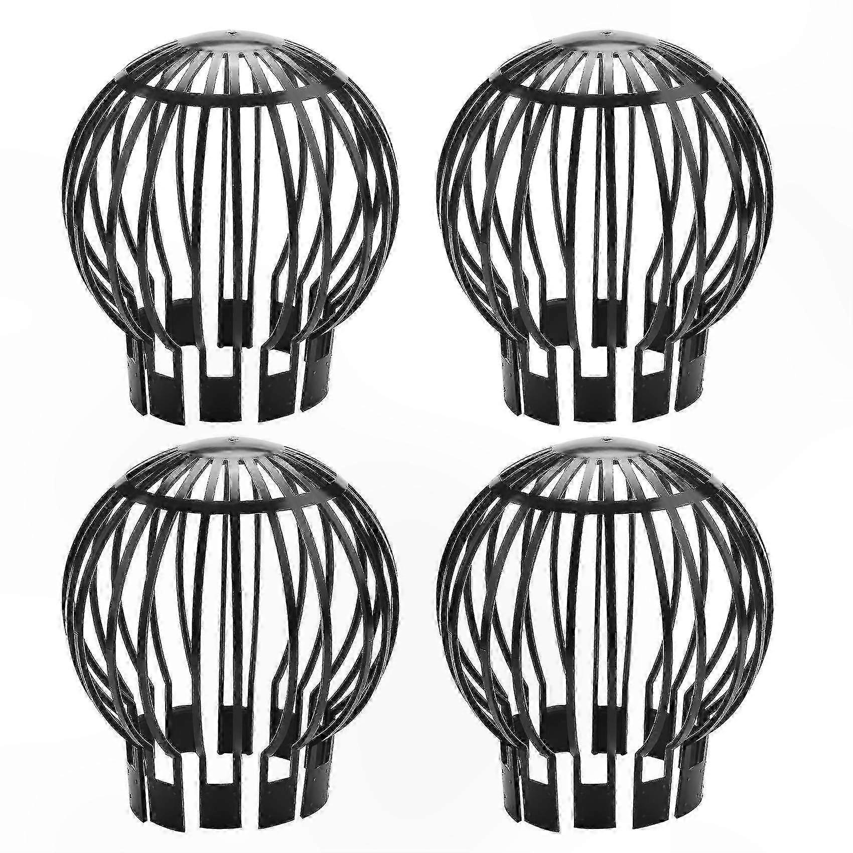 4-Pack Gutter Downspout Filters Leaf Debris Branch Roof Moss Protection Clog Prevention Strainer Solution