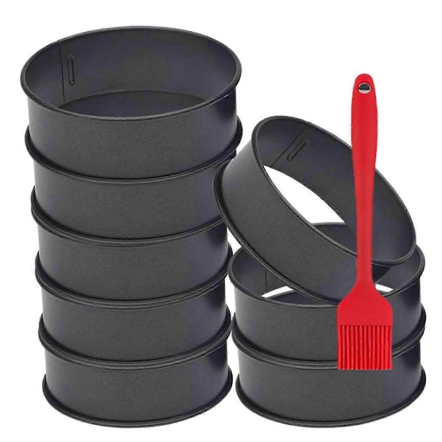 8パックステンレス鋼イングリッシュマフィンリング4インチクランペットリングノンスティックペストリーリングモールド、エッグリング