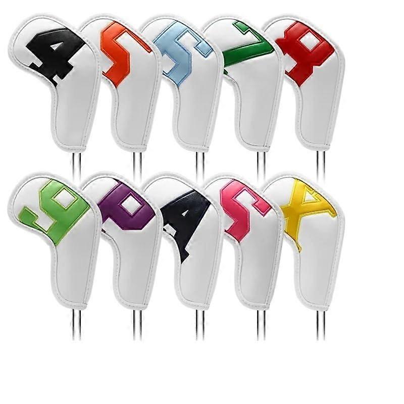 Golf Club Head Covers for Irons – Magnetic Closure, Digital Gradient Design, Easy to Use, Durable Material, Fits Most Standard Clubs