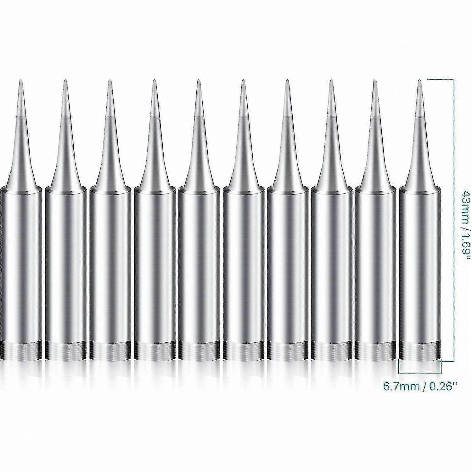 10-Pack Soldering Tips, 900M Series, Silver Tone