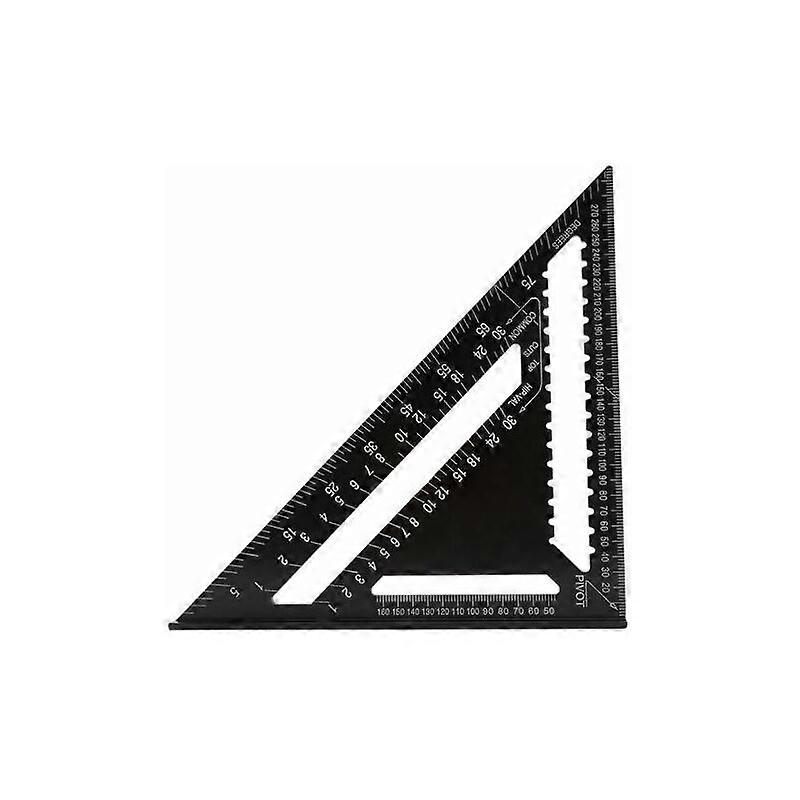 Multifunction Carpenter's Square, Aluminum Metal Triangle Ruler, Trusquin Square Guide, 45-90 Degree Protractor Angle