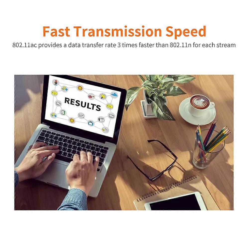 LV-AC22 1200Mbps Wireless Router 2.4G+5G Dual-frequency WiFi Router Gigabit Router with 4 External Antennas Black UK Plug