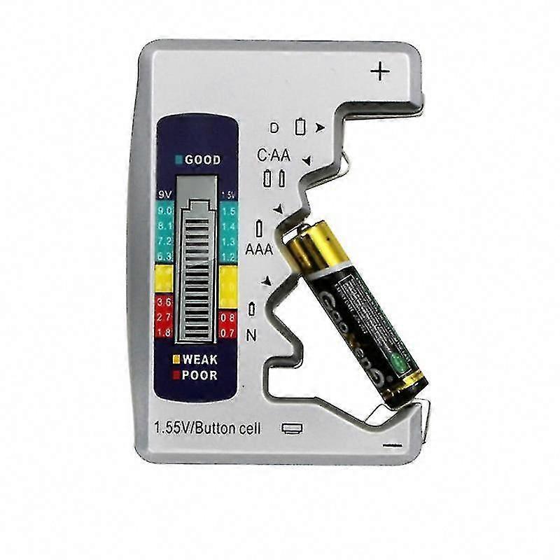 Battery Tester for AA AAA C D 9V Batteries - Digital LCD Display