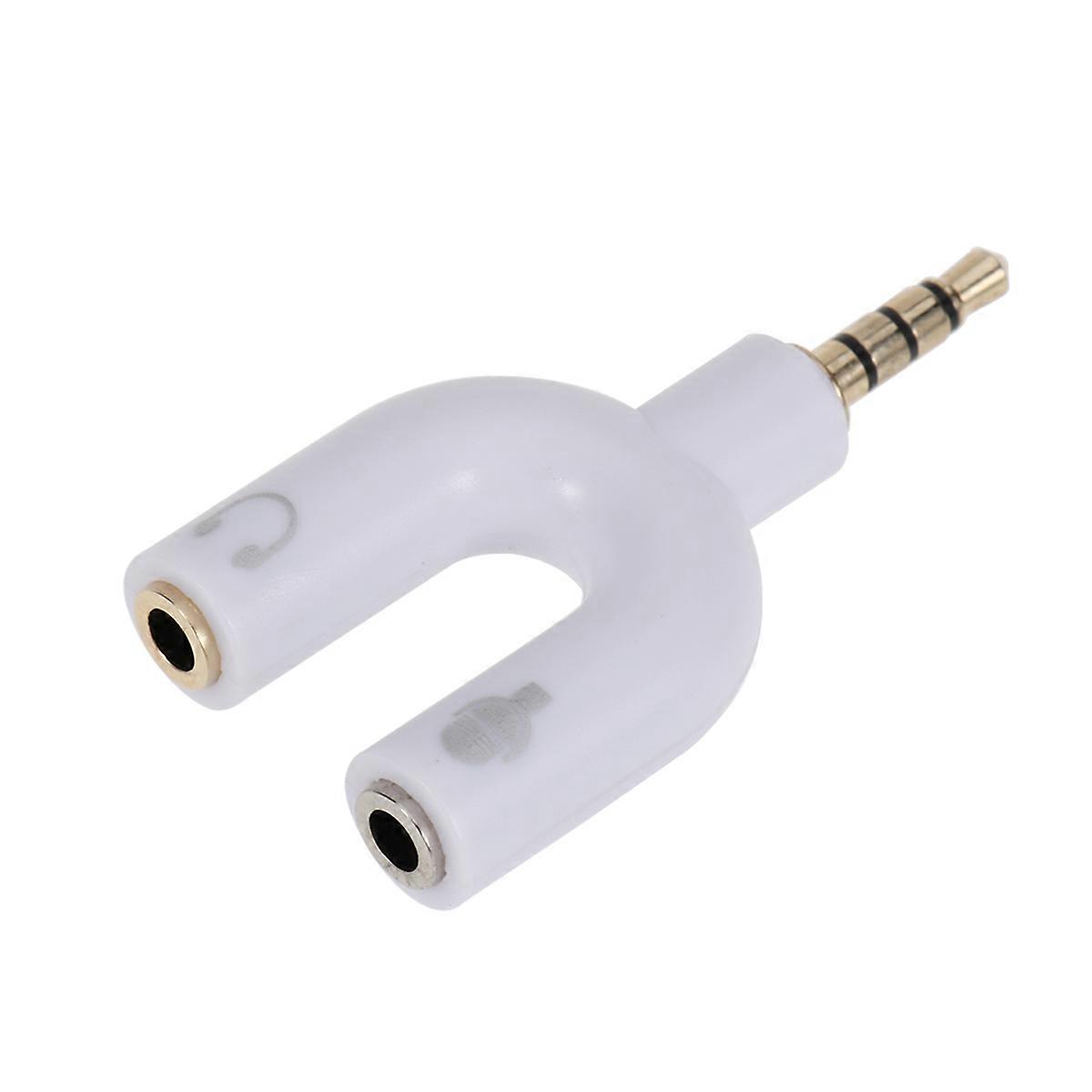 U Shaped Audio Splitter Adapter Female Headphone Jack for Music Sharing Compatible with Tablets and Laptops Easy Plug and Play