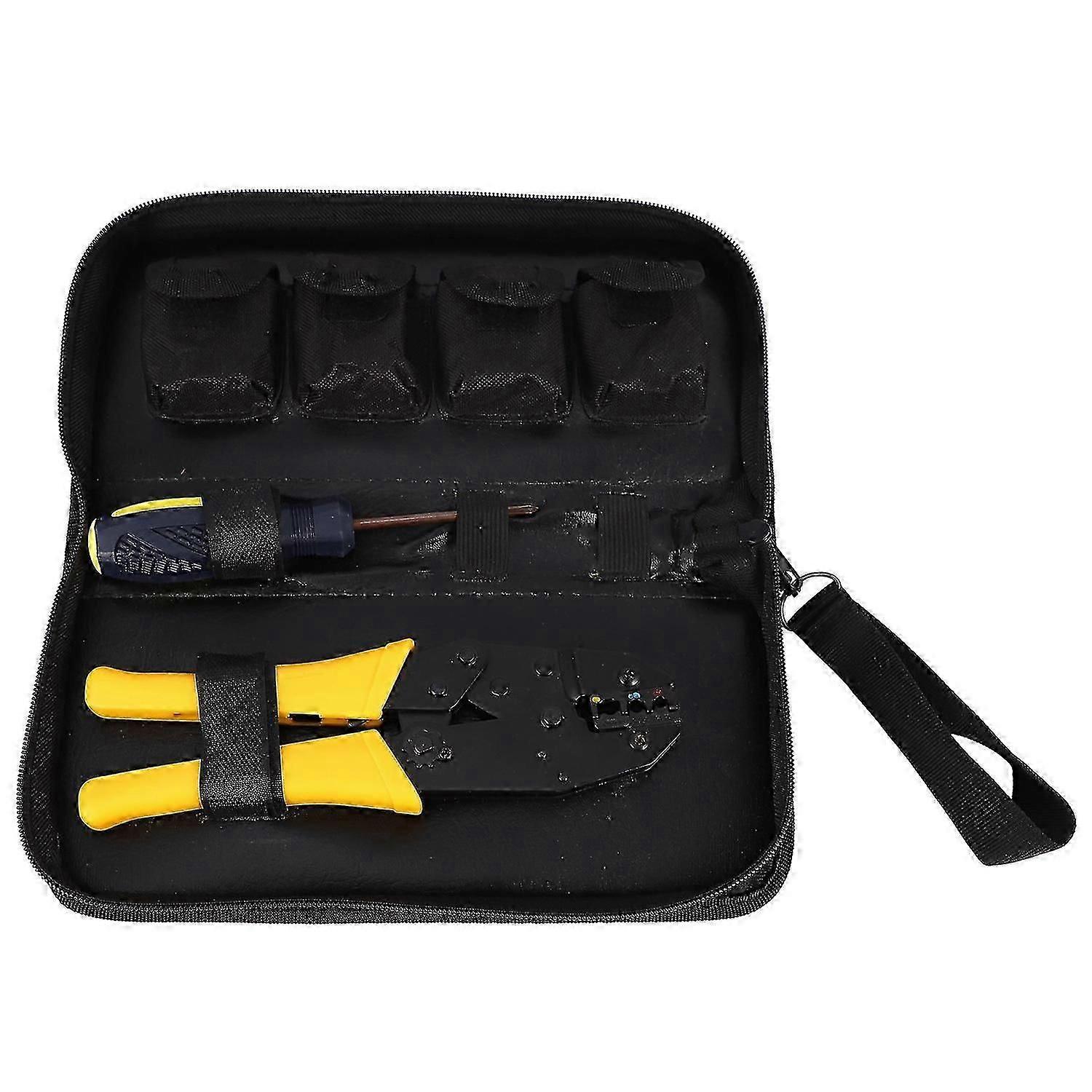 Wire Crimper Set Decrustation Engineering Ratchet Terminal Crimping Plier Electrical Hand Tool With