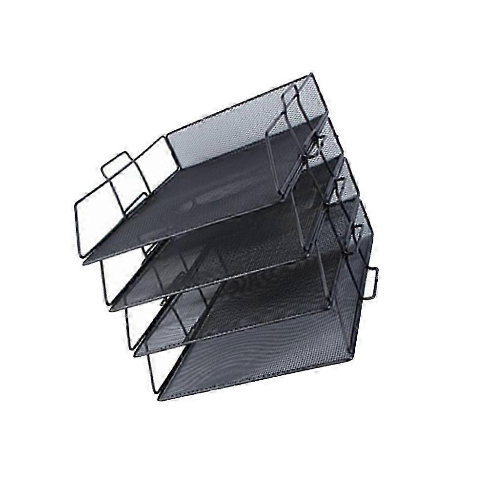 Documents Racks Multifunctional Storage Rack Metal Document Storage Space-saving Office Desk 34x26x24.9cm 1Set