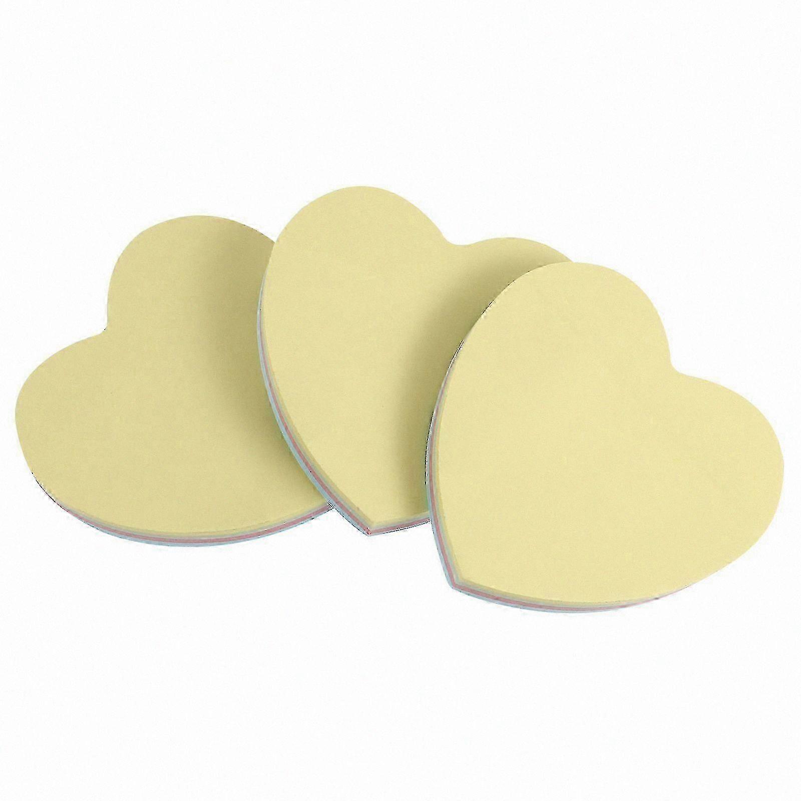 Heart-Shaped Sticky Notes Set, 3 Pcs Adhesive Notepads and Bookmarks for Office, Home, and School Use