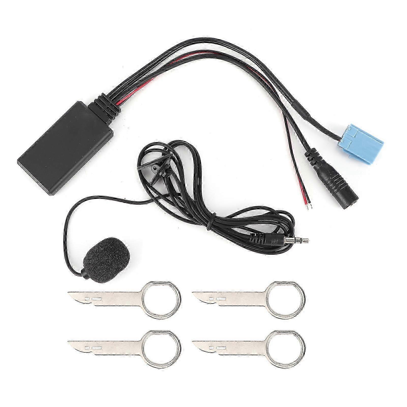 8Pin Car Microphone Adapter Bluetooth 5.0 AUX Audio Cable Music Player Accessory