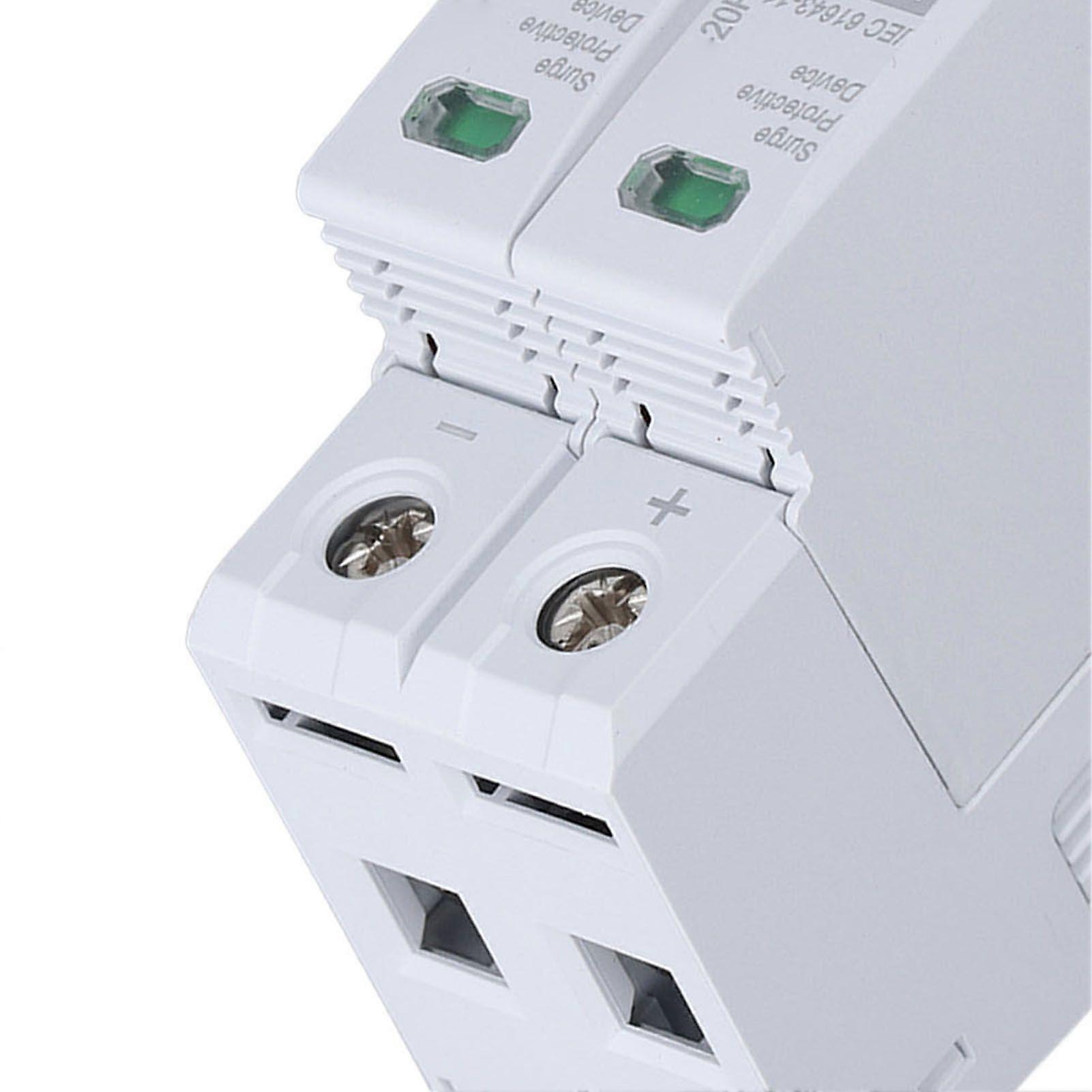 DC Solar PV Surge Protector 2P 10 To 20KA 35mm DIN Rail Installation Photovoltaic Surge Protective Device 1000VDC