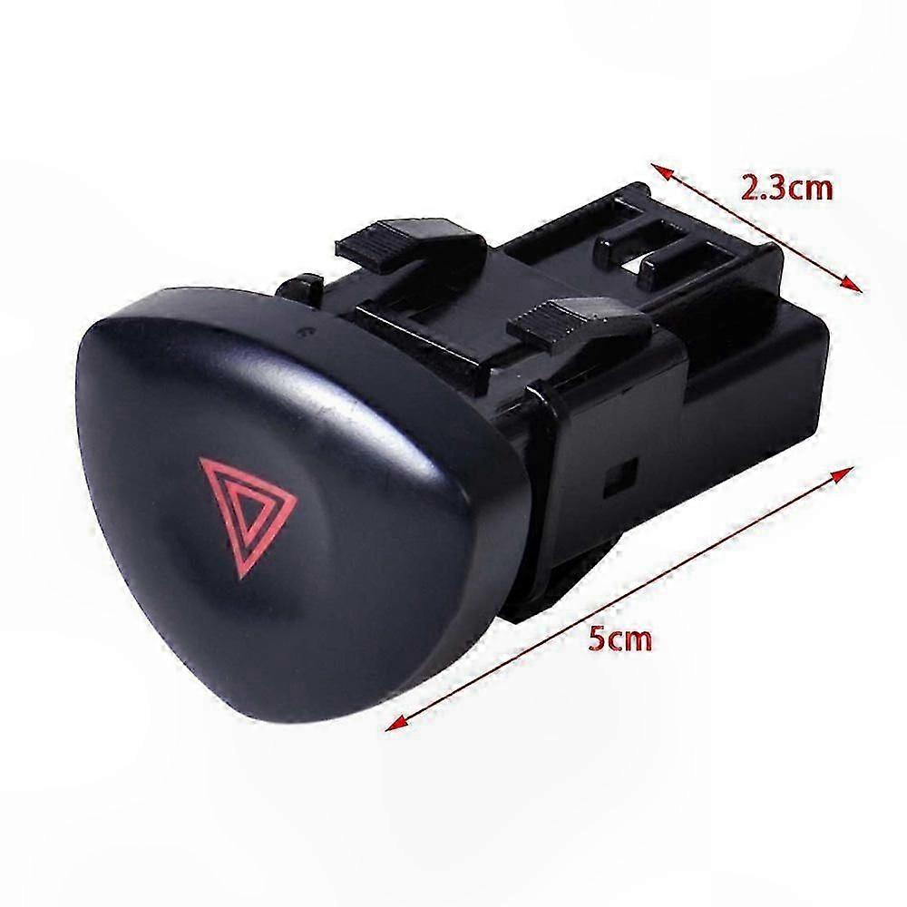 High-Reliability Emergency Hazard Light Switch Button Plastic & Metal Fit for Renault Clio II