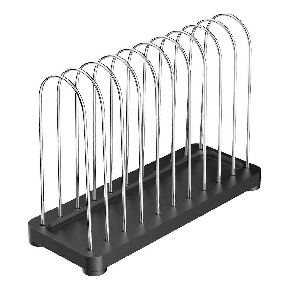 Vinyl Record Display Rack Metal Stand for 7In and 12In Albums 10-Slot Organizer for Music Lovers for Home and Office A