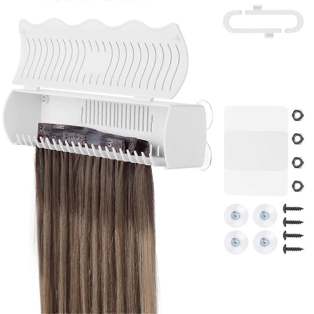 Hair Extension Holder Stand for Styling, 4 Installation Modes with Tool, Hair Extension Holder Designed for Washing A