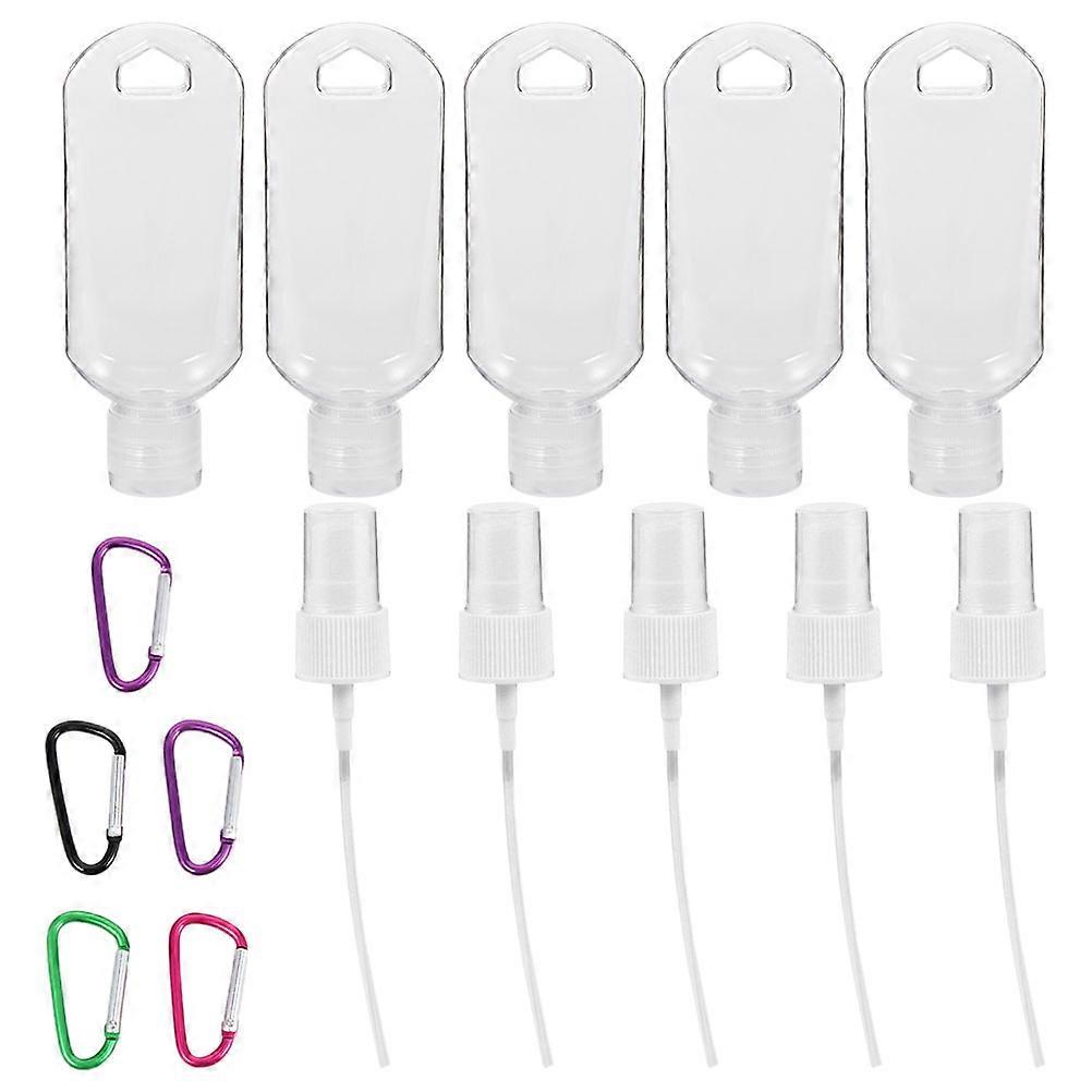 Tiny Travel Bottles Hand Bottles For Campers Rectangular No Leakage 60ML 5 Sets
