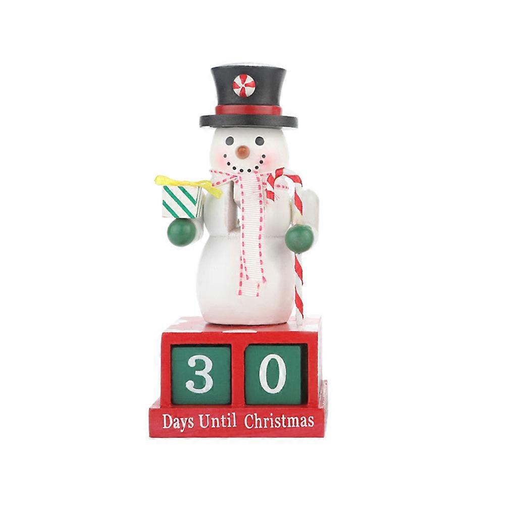 Stylish Wooden Christmas Advent Calendar with Red Numbers for Home Decoration 4.7x3.5 Inches
