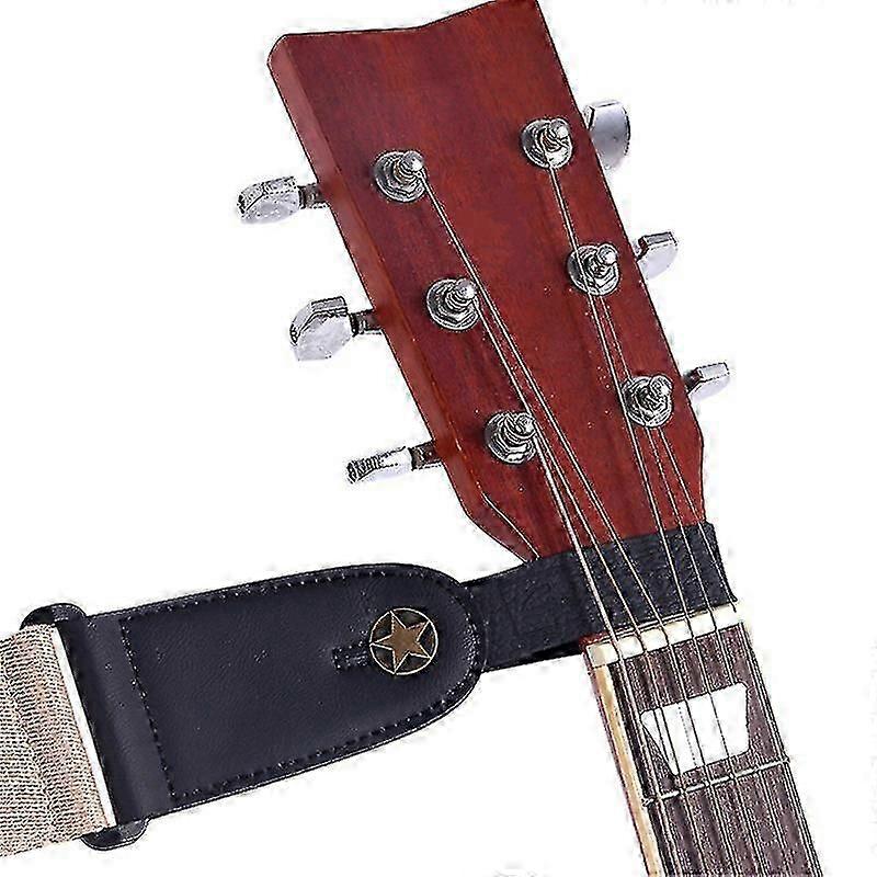 Lær gitar halsstropp for akustisk gitarhode tilbehør