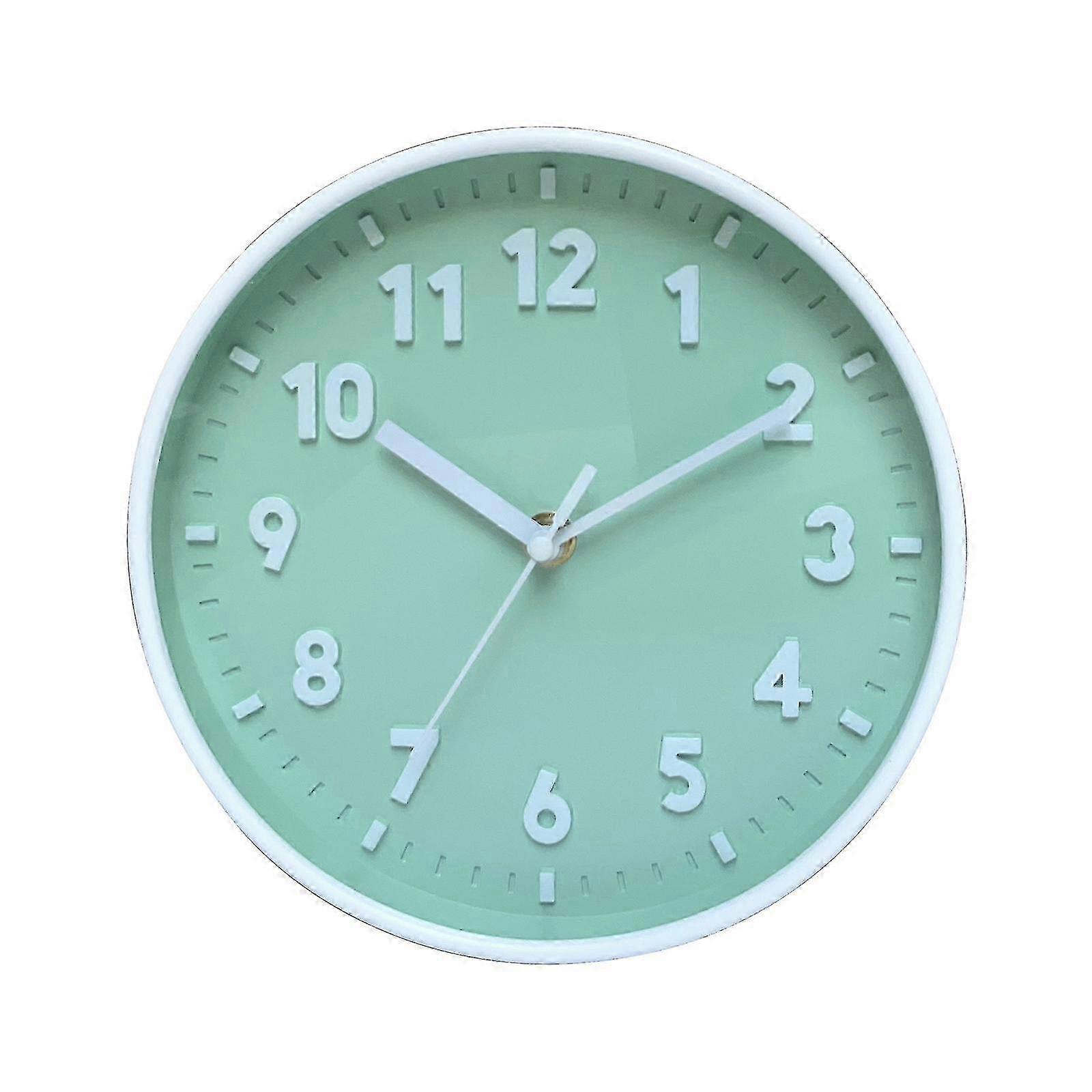 Relógio de Parede Minimalista de 8 Polegadas, Relógio Silencioso de Cor Doce para Decoração de Casa