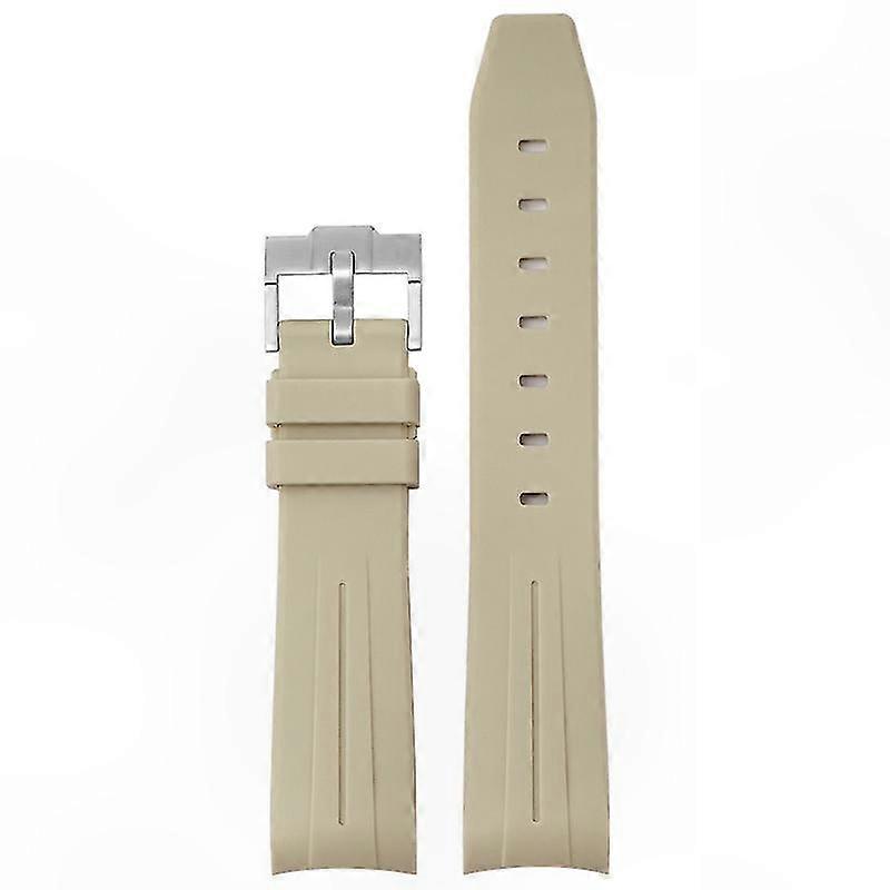20MM TPU Arc Watch Band with Silver Buckle for Omega and Swatch Compatible Models