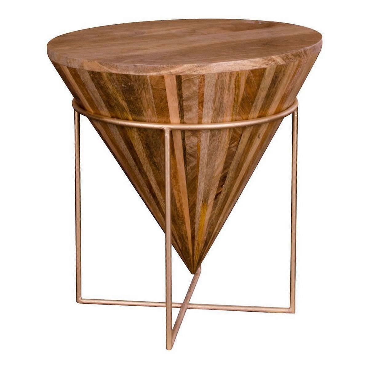 Table basse Hapur, Marron, Bois, 45x45x45 cm